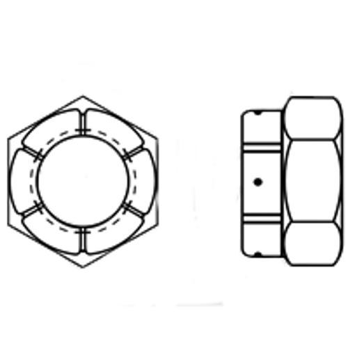 3/4"-10 Thin Height, Light Flexloc Hex Nut, Plain (50/Pkg.)