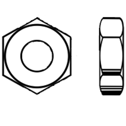 3/8"-16 Heavy Hex Jam (Thin) Nut A563 Grade A Plain (3100/Bulk Pkg.)
