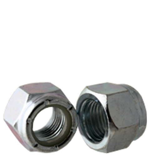 1/4"-20 NTU (Thin-Heavy) Nylon Insert Locknuts, Coarse, Low Carbon Steel, Zinc Cr+3 (3000/Bulk Pkg.)