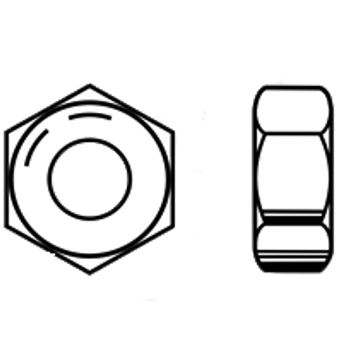 1/4"-28 Finished Hex Nuts, Grade 8, Plain (USA) (8000/Bulk Pkg.)