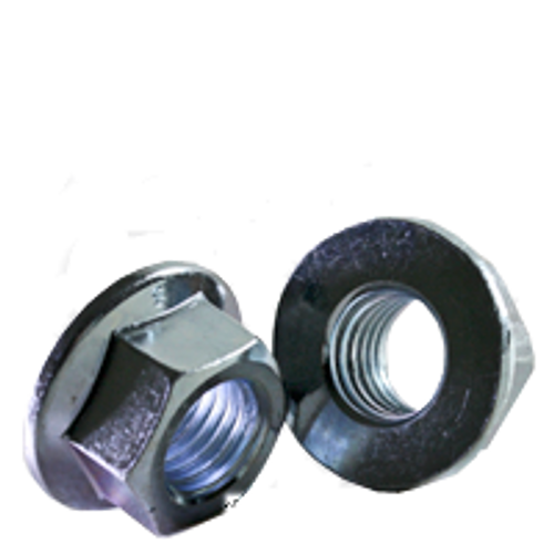 M5-0.80 Class 8 Hex Flange Nut, Non-Serrated, Coarse, Zinc Cr+3, DIN 6923/ISO 4161 (5000/Bulk Pkg.)