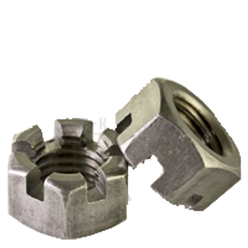 1 1/4"-12 Slotted Finished Hex Nuts Plain (10/Pkg.)