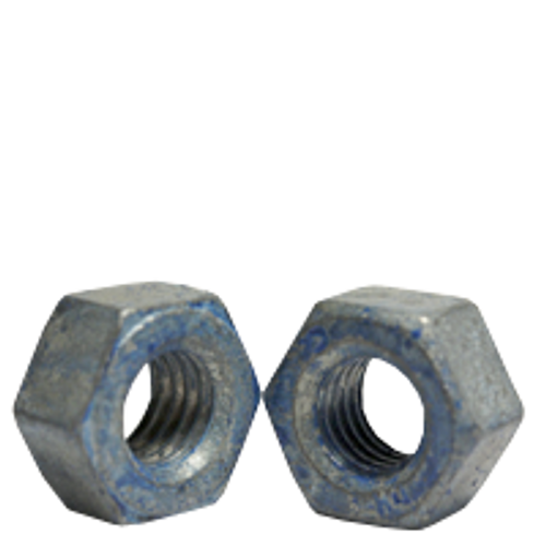 1-3/4"-5 A563 Heavy Hex Nut Grade DH Coarse Medium Carbon Steel, Hot Dip Galvanized/Wax/Blue Dye (20/Bulk Pkg.)