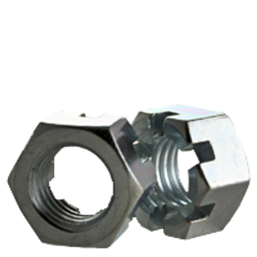 5/16"-18 Slotted Finished Hex Nuts Coarse Zinc Cr+3 (50/Pkg.)