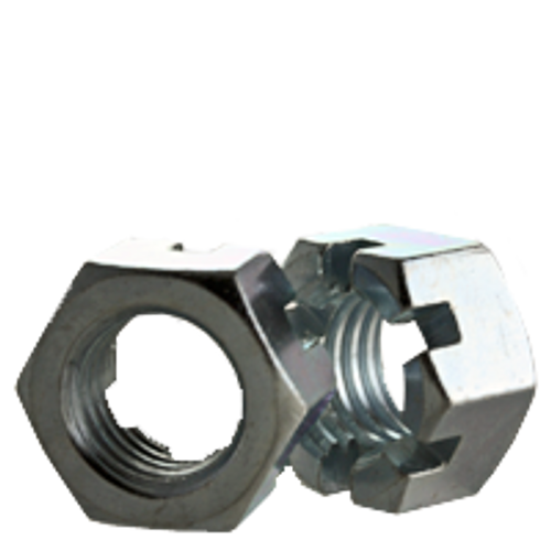 5/8"-11 Slotted Finished Hex Nuts Coarse Zinc Cr+3 (25/Pkg.)