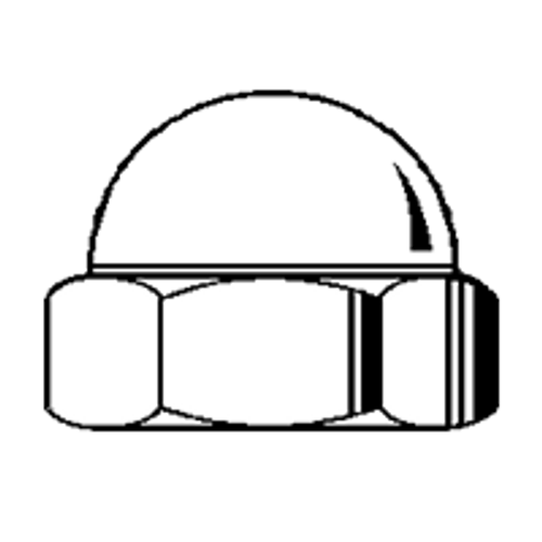 M4-0.70 Hex Domed Acorn Nut, DIN 1587 Class 6, Zinc Cr+3 (5000/Bulk Pkg.)