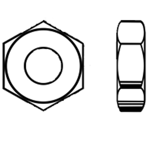 7/16"-14 Heavy Hex Jam (Thin) Nut A563 Grade A Plain (50/Pkg.)