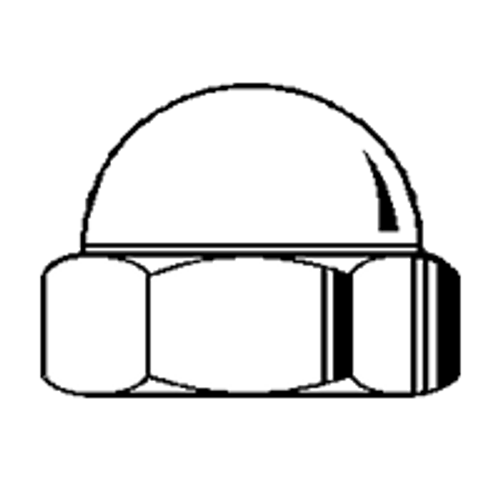 M6-1.00 Hex Domed Acorn Nut, DIN 1587 Class 6, Zinc Cr+3 (2000/Bulk Pkg.)
