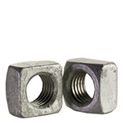 5/8"-11 Square Nut, Grade 2, Hot Dip Galvanized (400/Bulk Pkg.)