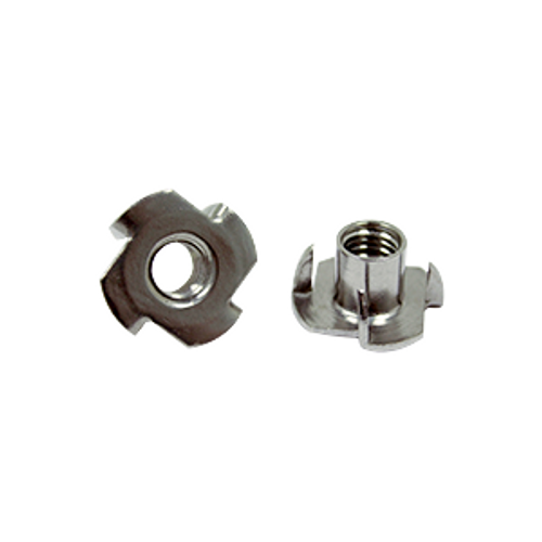 1/4"-20xOAL 5/16" 4-Prong Tee Nut, Zinc Cr+3 (4000/Bulk Pkg.)