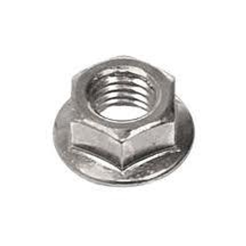 M5-0.80 Class 8 Prevailing Torque Hex Flange Locknut Metric Coarse Zinc Cr+3 DIN 6927 (5000/Bulk Pkg.)