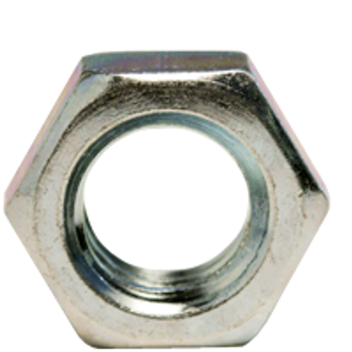 9/16"-18 Hex Jam Nut, Fine, Low Carbon Steel  Zinc Cr+3 (1000/Bulk Pkg.)