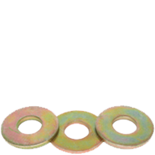 5/16" USS Flat Washers Thru-Hardened Zinc-Yellow (U.S.A.) (3,500/Bulk Pkg.)