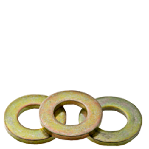 3/8" Flat Washers Med. Carbon Extra Heavy SAE Zinc-Yellow (USA) (3,100/Bulk Pkg.)