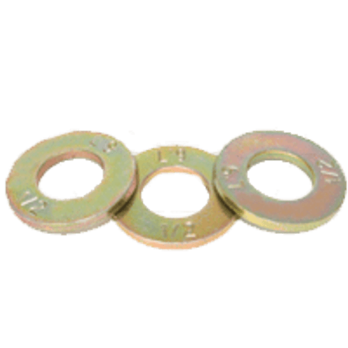 3/8" L-9 SAE Tension Flat Washer Alloy Zinc-Yellow Cr+3 (U.S.A.) (100/Pkg.)