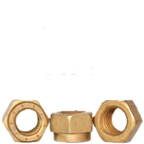 5/8"-11 L-9 Collar Locknut, Coarse Alloy, Cadmium Yellow & Wax (USA) (600/Bulk Pkg.)