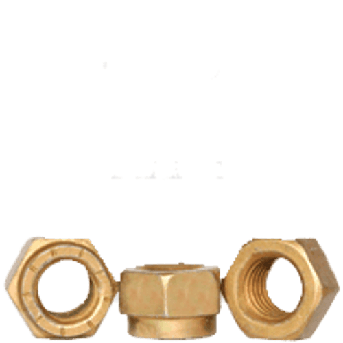 1/2"-13 L-9 Collar Locknut, Coarse Alloy, Cadmium Yellow & Wax (USA) (1100/Bulk Pkg.)