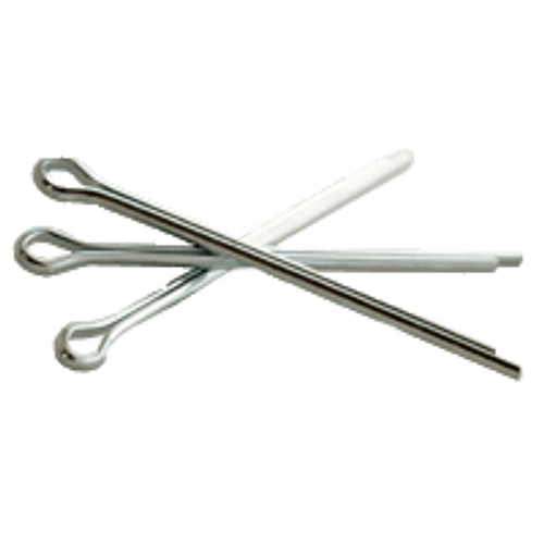 1/8" x 2-1/2" Cotter Pins, Extended Prong Square Cut, Zinc Cr+3 (100/Pkg.)