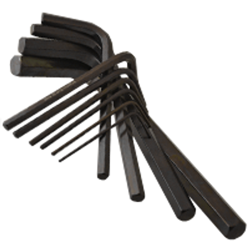 7 Key 5" Fold Up 1.5mm-6mm (Metric) Hex Key Sets Alloy 8650 (USA) (48/Bulk Pkg.)