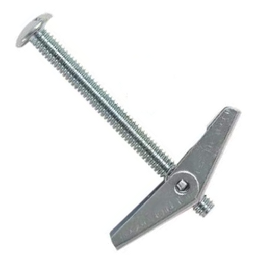 3/8"-16 x 4" Round Head, Phillips/Slotted Combo Toggle Bolt Zinc (25/Pkg.)