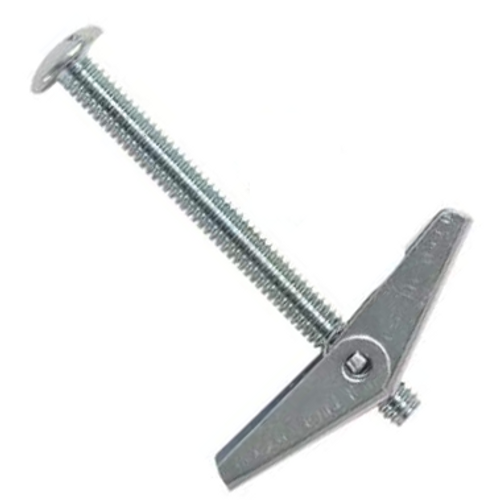 1/8"-32 x 3" Round, Slotted Toggle Bolt Zinc (50/Pkg.)