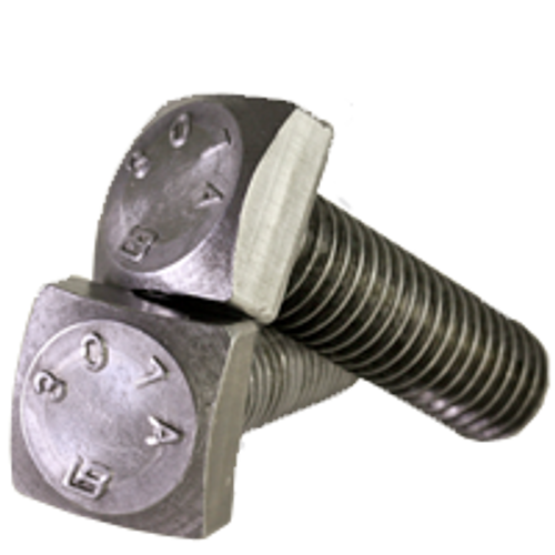 1"-8 x 8" Partially Threaded A307 Grade A Square Head Bolt Plain (20/Bulk Pkg.)