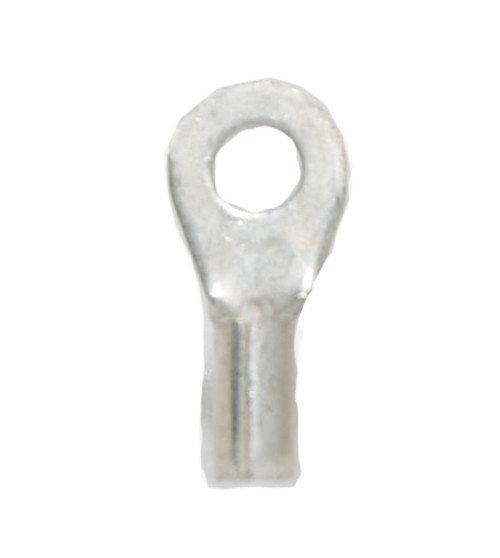 22-18 AWG Non-Insulated #4 Stud Ring Terminal - Butted Seam