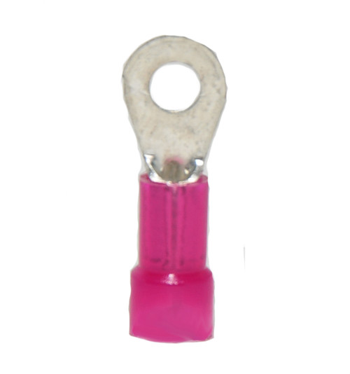 22-18 AWG Nylon Insulated #4 Stud Ring Terminal