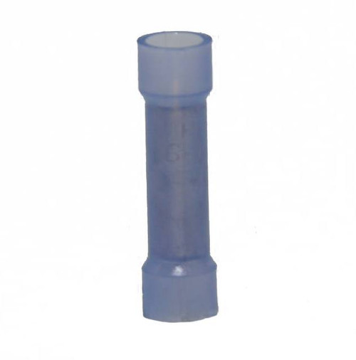 16-14 AWG .985 Length Economy Nylon Insulated Butt Splice Connector - Butted Seam Flared