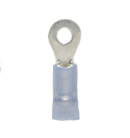 16-14 AWG 3-pc Nylon w/Sleeve Insulated #4 Stud Slim Ring Terminal
