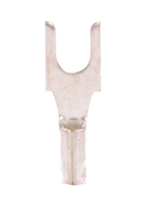 16-14 AWG Non-Insulated #6 Block Spade Terminal  - Brazed Seam