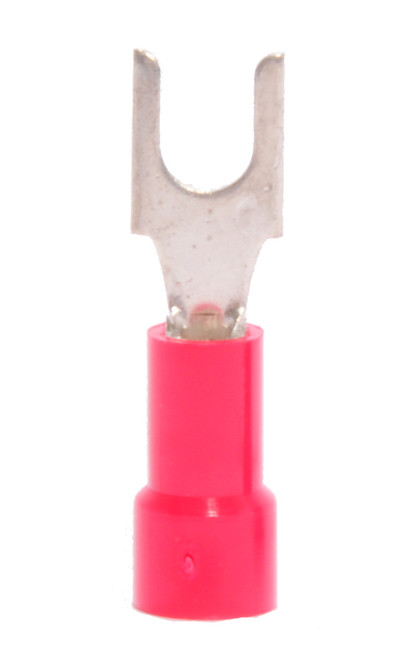 22-18 AWG Vinyl Insulated #6 Block Spade Terminal