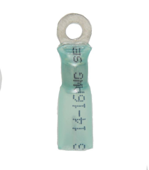 16-14 AWG Heat Shrink - Crimp & Seal #8 Stud Ring Terminal 16-14 AWG Heat Shrink - Crimp & Seal #8 Stud Ring Terminal
