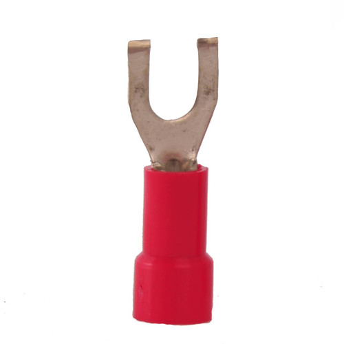 22-18 AWG Vinyl Insulated #10 Flanged Spade Terminal 22-18 AWG Vinyl Insulated #10 Flanged Spade Terminal
