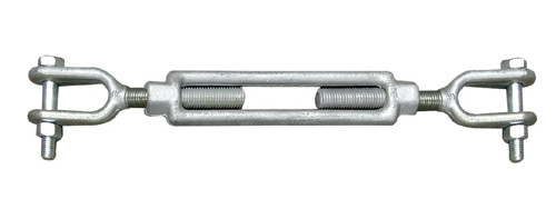 7/8" x 6" Forged Turnbuckles - Hot Dipped Galvanized - Jaw/Jaw (4/Pkg)