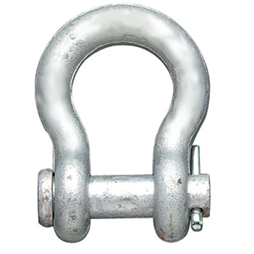 1-1/4" x 1-3/8" Round Pin Anchor Shackles, Hot Dipped Galvanized (4/Pkg)