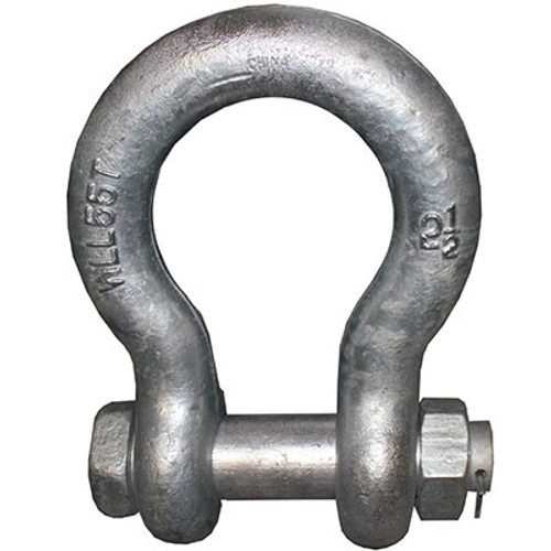 2-1/2" x 2-3/4" Safety Bolt Anchor Shackles, Hot Dipped Galvanized (4/Pkg)