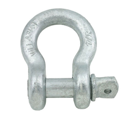 7/8" x 1" Screw Pin Anchor Shackles, Hot Dipped Galvanized (12/Pkg)