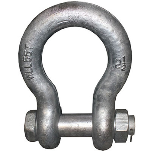 7/16" x 1/2" Safety Bolt Anchor Shackles, Hot Dipped Galvanized (40/Pkg)