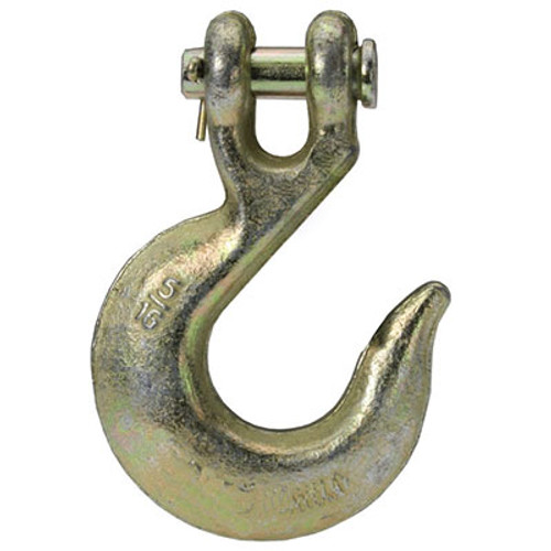 5/16" Grade 70 Clevis Slip Hook, Yellow Zinc (25/Pkg)