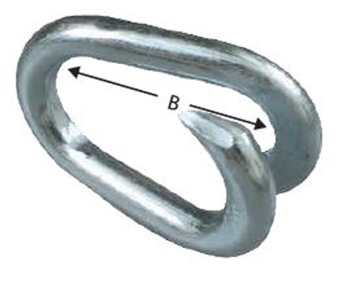 1/2" x 2-1/2" Chain Repair Link, Zinc Plated (85/Pkg)