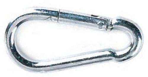 1/2" x 5-1/2" OAL Snap Hook Carabineers, Zinc Plated (40/Pkg)