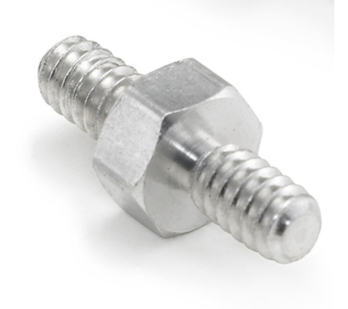 1/4"OD x (3/16" & 1/4" L) x (4-40 & 6-32 Threads) Aluminum Male/Male Hex Standoff, Plain (500/Bulk Pkg)