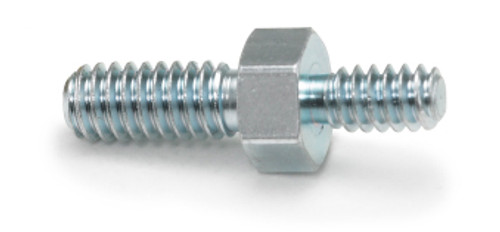 1/4"OD x (3/16" & 3/16" L) x (4-40 & 4-40 Threads) Steel Male/Male Hex Standoff, Zinc Clear Plated (500/Bulk Pkg)