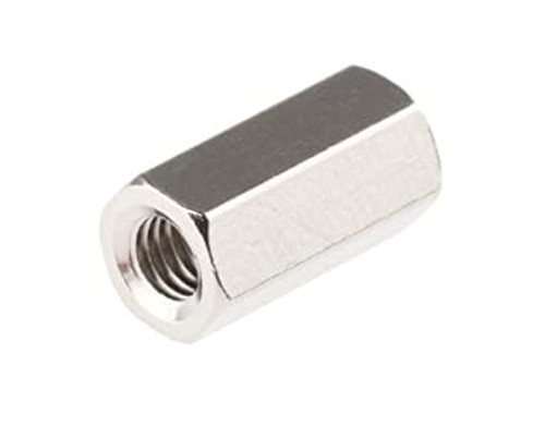 1/4" OD x 11/16" L x 4-40 Thread Brass Female/Female Hex Standoff, Nickel Plated (500/Bulk Pkg.) 1/4" OD x 11/16" L x 4-40 Thread Brass Female/Female Hex Standoff, Nickel Plated (500/Bulk Pkg.)