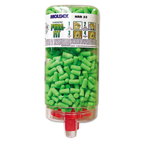 Pura-Fit PlugStation Earplug Dispenser System, Cordless, 33NRR, Bright Green