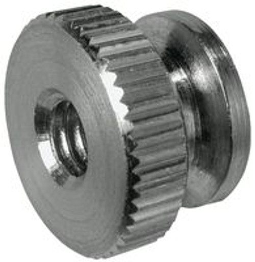 10-24x1/2" Round Knurled Thumb Nuts, Aluminum (50/Pkg.)