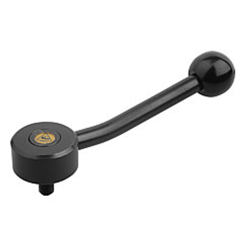 Kipp M8x30 Adjustable Tension Levers, Low Profile, External Thread, 15 Degrees, Size 1 (Qty. 1), K0114.1082X30