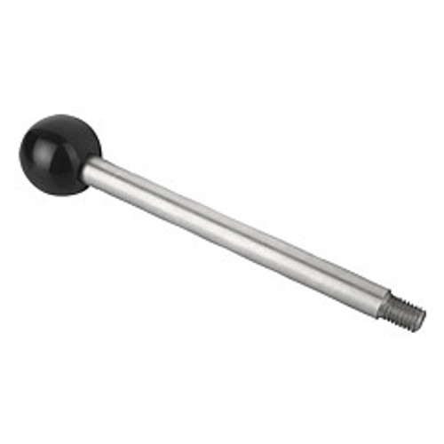 Kipp 1/4"-20 Gear Lever, Stainless Steel, Style A, 50 mm Length (Qty. 1), K0179.12A2X50