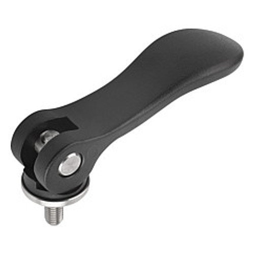 Kipp 10-24x30 Cam Lever, External Thread, Aluminum Handle, Size 0  (1/Pkg.), K0005.05011A0X30